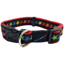 Hemm & Boo Stars Collar Black Large