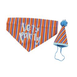 Ancol Pawty Time Hat & Bandana Stripes