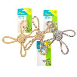 Bestpets Rope Ball & Fling Tug PMP £2.49