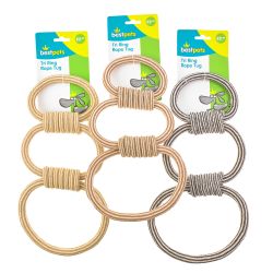Bestpets Tri Ring Rope Tug PMP £2.99