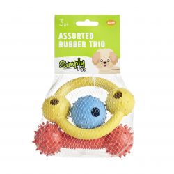 Assorted Rubber Trio Pm £2.99