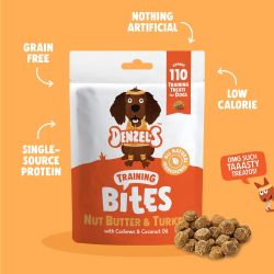 Denzel's Nut Butter & Turkey Training Bites for dogs