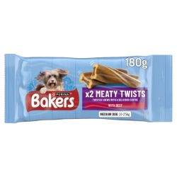 BAKERS Meaty Twists Medium Dog Beef Chews