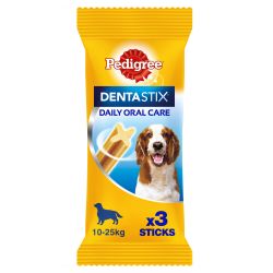 Pedigree Dentastix Daily Adult Medium Dog Treats 3 x Dental Sticks 77g