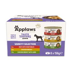 Applaws Taste Toppers Wet Dog Food Stew Variety Selection Tins 8pk