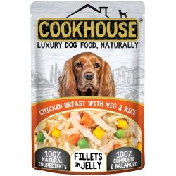 Cookhouse Dog Chicken Breast with Veg & Rice Fillets in Jelly