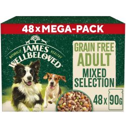 James Wellbeloved Grain Free Adult Wet Dog Food Variety Pack Pouch 48 Pack