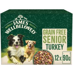 James Wellbeloved Grain Free Senior Wet Dog Food Turkey Gravy Pouch 12 Pack