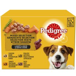 Pedigree Adult Wet Dog Food Pouches Mixed in Gravy 12 Pack