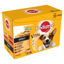 Pedigree Adult Wet Dog Food Pouches Mixed Selection in Gravy 12pk