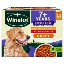 Winalot 7+ Senior Dog Meaty Chunks Mixed in Gravy 12pk