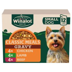 WINALOT Meaty Chunks Small Dog Mixed in Gravy Wet Dog Food 12PK