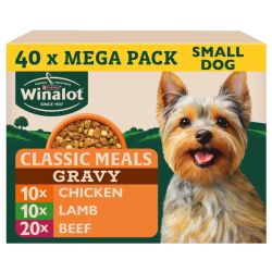 WINALOT Meaty Chunks Small Dog Mixed in Gravy Wet Dog Food 40pk