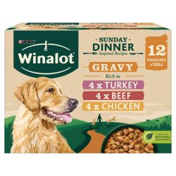 WINALOT Pouches Sunday Dinner Mixed in Gravy 12pk