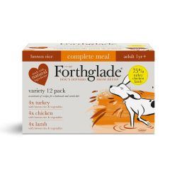 Forthglade Complete Meal Brown Rice - Adult Multicase 12Pk (Lamb, Turkey, Chicken)