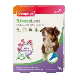 Beaphar StressLess Herbal Calming Spot-On for Dogs 3 pipettes
