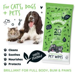 Bugalugs Essentials Bio-degradable Fragrance Free Pet Wipes