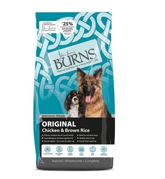 Burns Original (Chicken & Brown Rice) Adult & Senior All Breeds Dog Food )