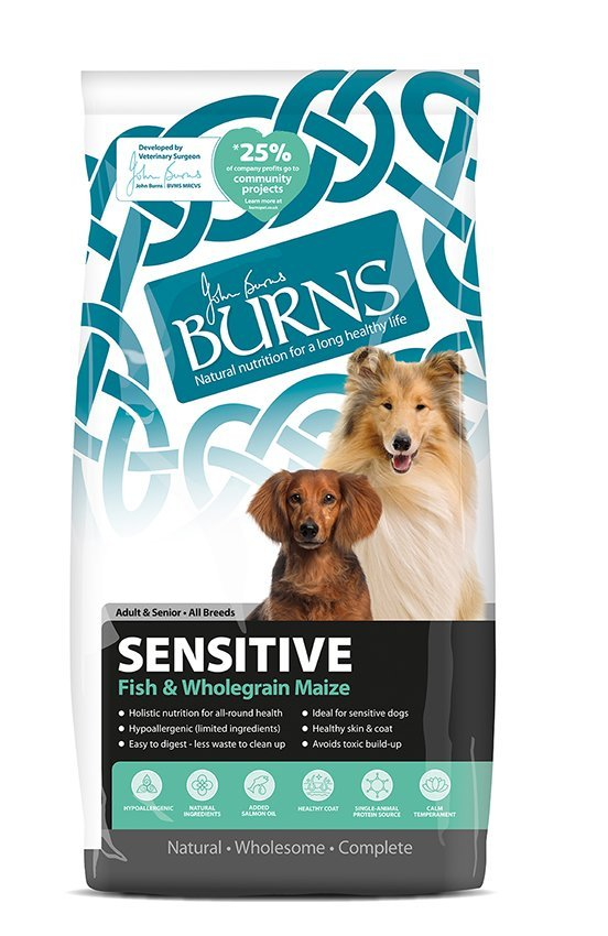 Burns Sensitive (Fish & Wholegrain Maize) Adult & Senior All Breeds Dog Food