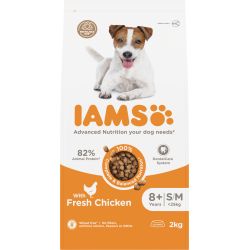 IAMS Advanced Nutrition Dog with fresh chicken small & medium breed 8+ Years