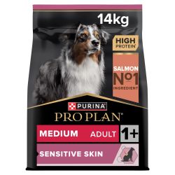 PRO PLAN 1+ Adult Dog Sensitive Skin Medium Breed Salmon