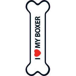 I Love My Boxer Magnet