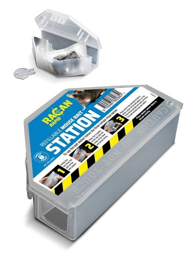 [r8902] Racan Rapid Reusable Mouse Killer Poison Bait Station