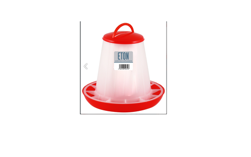 Eton Poultry Feeder For Quails, Chicks, Ducks, Partridges, Avian (Red)