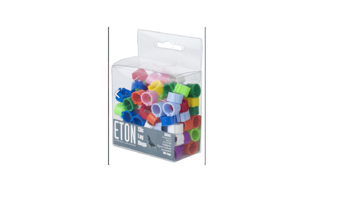 [910000] Tusk Eton Poultry, Partridges, Quails Etc Clic Leg Rings 8Mm Red Pack Of 10