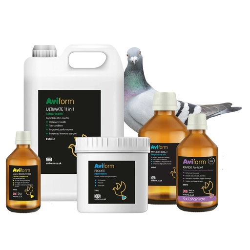 Aviform Racing Pigeon Power Pack Five Products & 1 Pumps