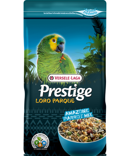 Versele Laga Prestige Amazon Parrot Loro Parque Mix + Vam Pellets