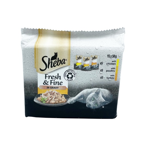 Sheba Fresh & Fine Poultry Collection In Gravy 15 X Pouch