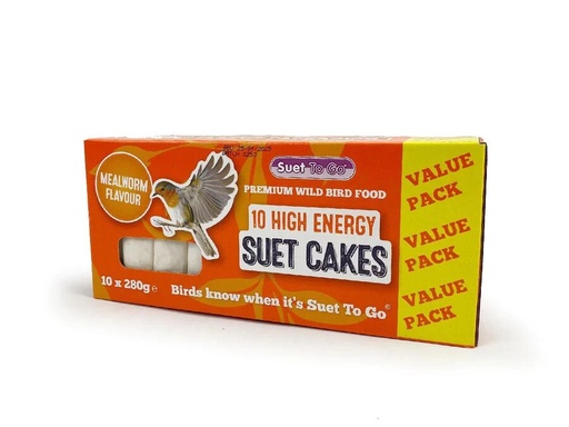 [UNI083] Unipet Suet To Go Wild Bird Suet Block – Mealworm 10 Value Pack