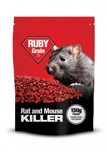 [R8904] Lodi Ruby Grain 25 Pouch Rat & Mice Posion Bait Killer