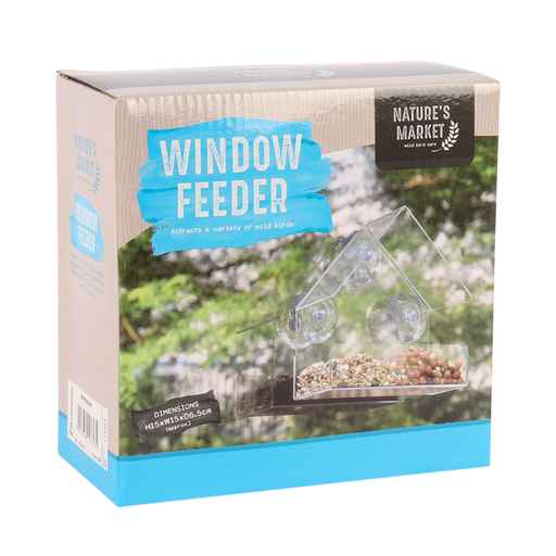 Nature' Market Wild Bird Feeder Station Window Feeder