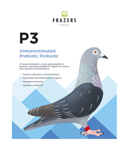 Frazers P3 Prebiotic Probiotic – Pigeon Poultry Ybs