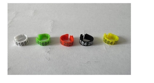 New Racing Pigeon Clipped Phone Leg Ring (Custom Made Identity) 5Mm Height X100