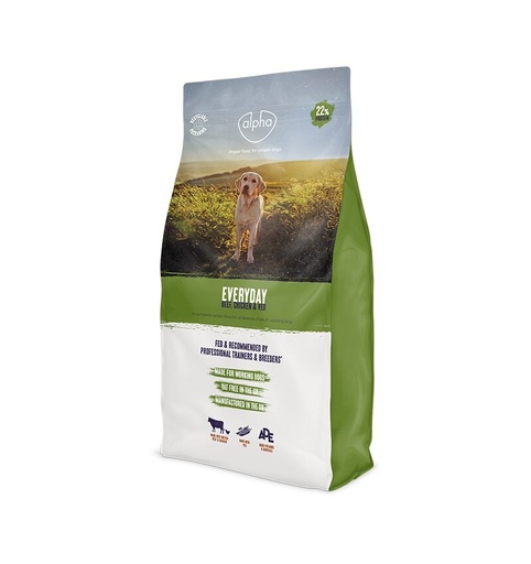 Alpha Everyday With Beef, Chicken & Veg. 22% Protein All Breeds Adult Dogs