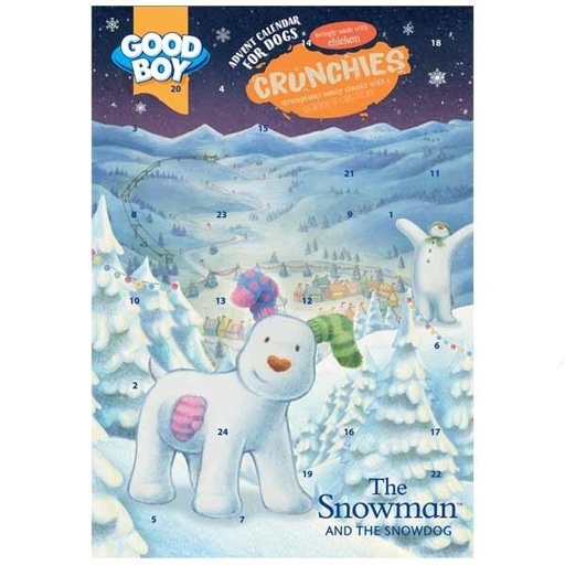 Good Boy 24 Snowman Advent Calendar For Dogs Christmas Natural Treats