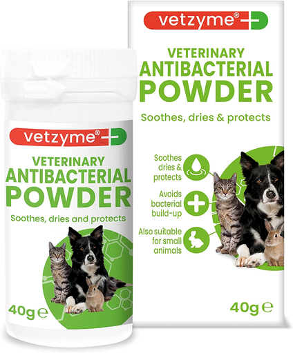 Vetzyme Veterinary Antibacterial Powder Suitable Dogs, Cats & Pets