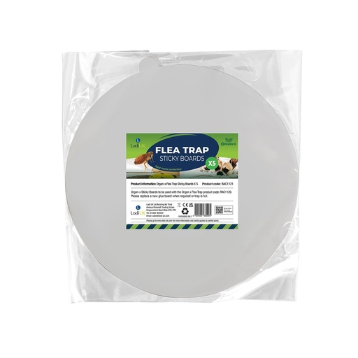 [LDR0079] Lodi Organ-X Flea Trap Replacement Sticky Boards - Poison Free Pack Of 5