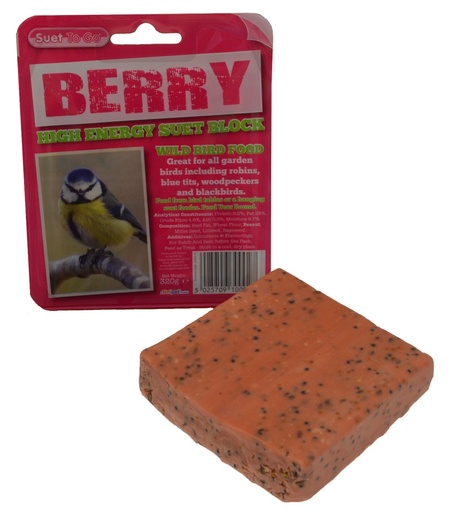 [UNI085] Unipet Wild Bird Suet Block In Tray – Berry (1 Tray)