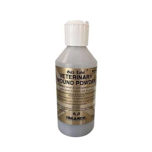 Gold Label Veterinary Wound Powder Black Use On All Animals, Horse & Pony