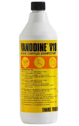 Evans Vanodine V18 Disinfectant For Pigeon, Poultry Etc Discontinued