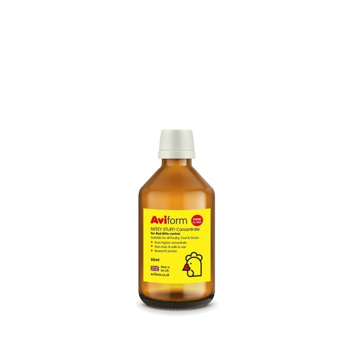 Aviform Mitey Stuff Concentrate Red Mite Liquid - Poultry Bird No Pump Cup