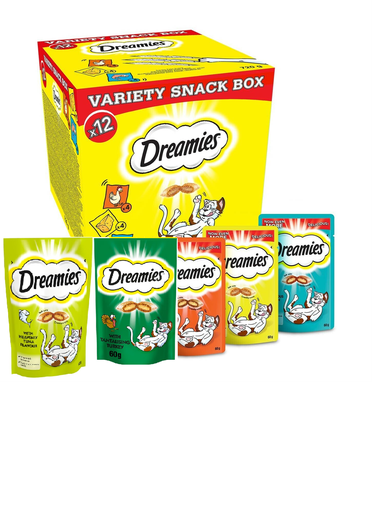 Dreamies Cat Treats Variety - Chicken Cheese Salmon Turkey & Tuna