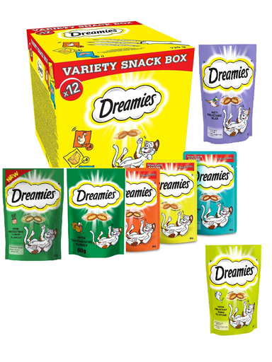 Dreamies Cat Treats Variety Chicken Cheese Salmon Turkey Duck Catnip Tuna