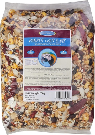 Johnston & Jeff Parrot Lean & Fit No Sunflower & Nuts (Original Sealed Bag)