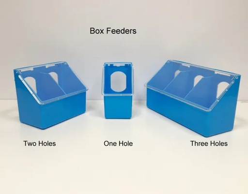 Box Feeder / Hopper Seeds Or Grit For Birds, Pigeons Poultry - Three Holes