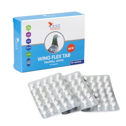 [CES210] Cest Pharma Wing Flex Tab 90 Tab - Healthy Joints Pigeons, Racers Etc